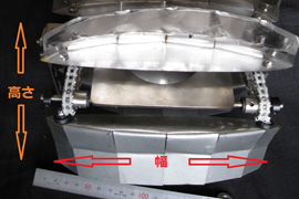 小型水力発電機　試作機（前面）